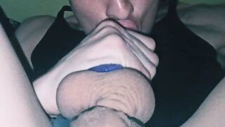 Cute trap self sucking teaser
